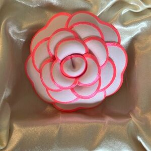 Chanel pink flower pin